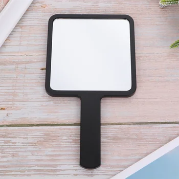 

90x160mm Handheld Makeup Mirror Cosmetic Mirror Single-Sided Looking Glass Portable Mirror for Women Girls Black