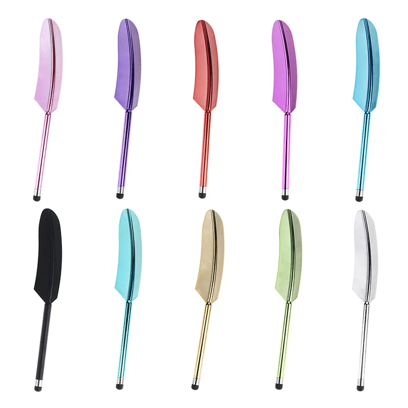 New Feather Capacitor Pen For Ipad Tablet Phone Stylus Condenser Stylus For IPhone6s 7 8 Xs Max