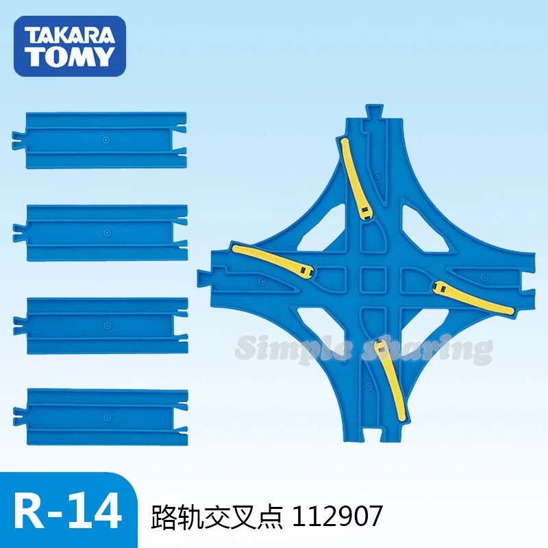 TOMY PLARAIL паровозик Томас моторизованный поезд синие железнодорожные части-R-14