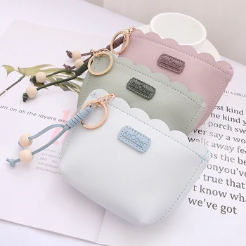 

New Women's Coin Purse Change Wallet Cards Holder Cash Bills Bag Earphone Package Carteira Feminina Femme Keychain Money Wallets