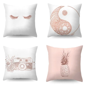 

Lash Pillowcase Square Cushion Cover Geometric Dreamlike Throw Pillow Cover Home Decor 4Pcs