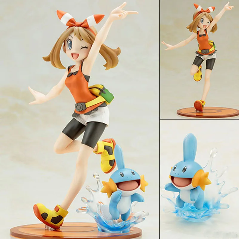 Экшн фигурки Takara Tomy Pokemon Pikachu May с мудкапом игрушки модели для детей подарок на