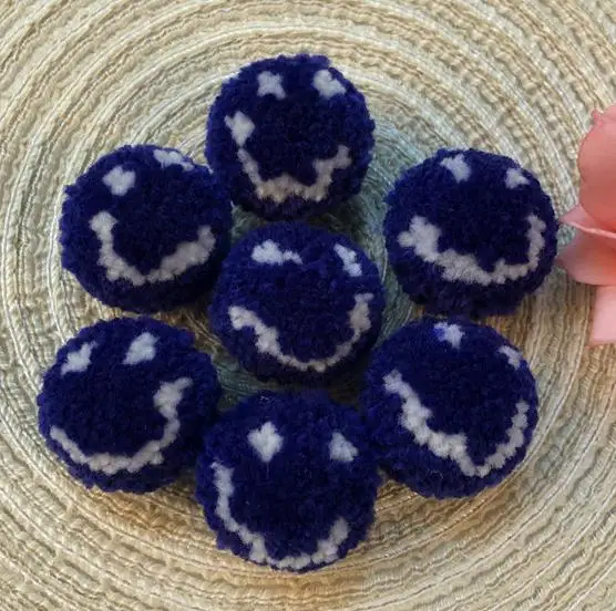 10 шт. 3 см Diy шарик-помпон смайлик помпон для кольца брелок шапки серьги пушистый помпон Diy аксессуары материалы для рукоделия - Цвет: 11