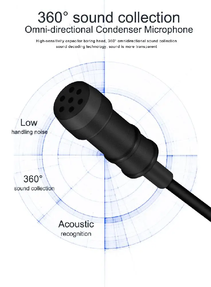 Для Gopro смартфон камера km-d2 всенаправленный конденсатор воротник микрофон мобильный запись K песня R20