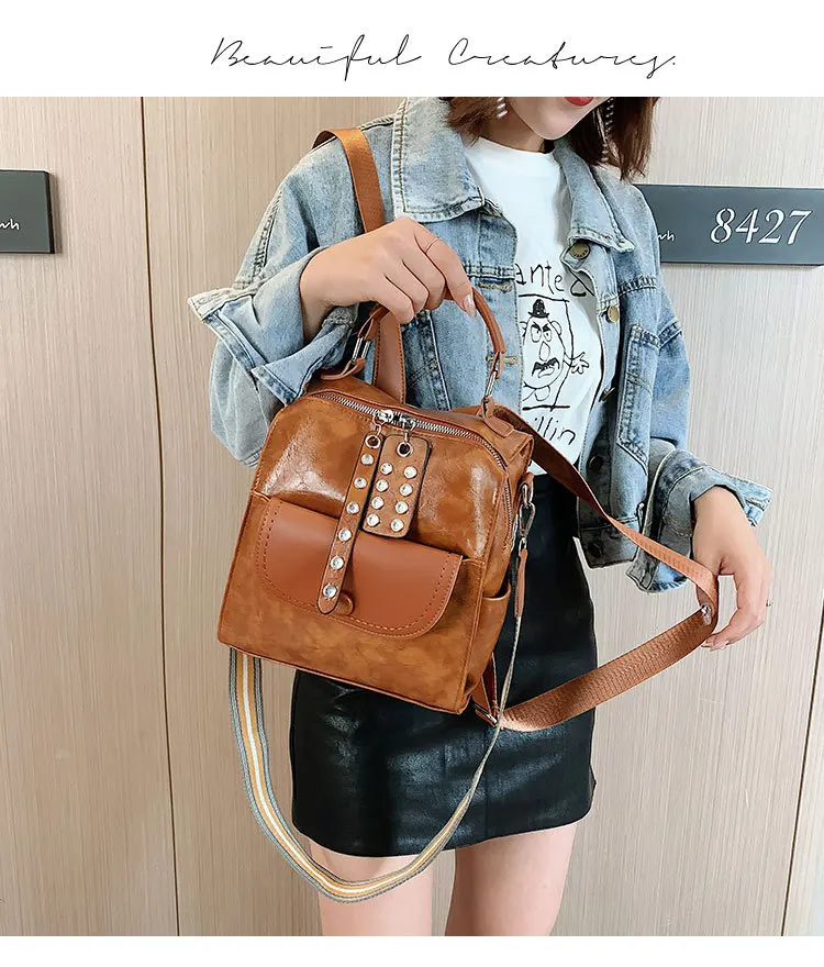 Bolsa Feminina De Couro De Vaca Sac A Dos Fille De Marque Водонепроницаемый женский рюкзак Femal из искусственной кожи женские рюкзаки s