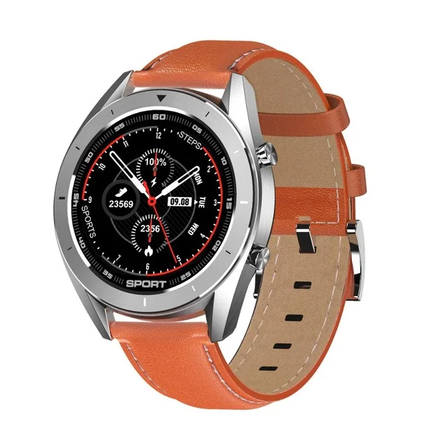 Brown Leather LYKRY DT99 Смарт-часы Bluetooth Smartwatch Браслет ECG Обнаружение Носимых устройств Водонепроницаемый Фитнес-трекер для мужчин - Цвет: Brown Leather