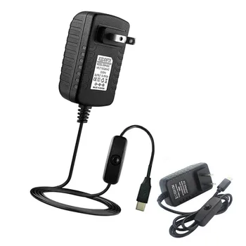 

top selling 5V 3A Type-C Adapter New Supply Power for Raspberry Pi 4 on/off Charger Cable Support Wholesale and Dropshipping