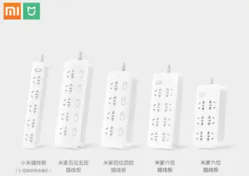 

Original Xiaomi Mijia no usb Power Strip 3 6 8 Ports Plug Socket Power on/off 2500W 10A overload protection for office mihome