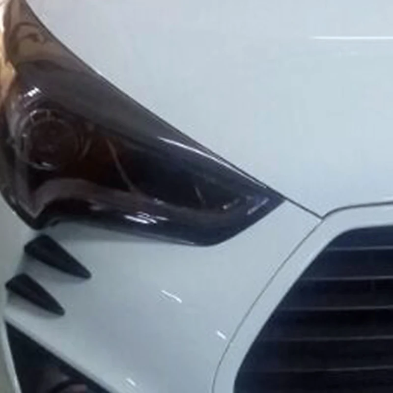 2 шт. карбоновое покрытие для фар автомобиля брови Крышка для головы автомобиля наклейка Рамка протектор для Hyundai Veloster 2011