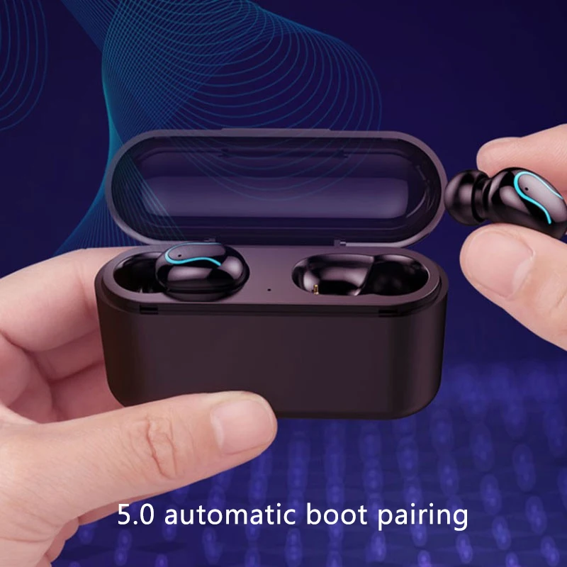 Дешево Беспроводные Bluetooth 5,0 наушники TWS гарнитуры спортивные музыкальные стереонаушники с микрофоном с 3500 мАч power Bank для Xiaomi iPho