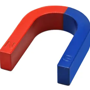 

Student Physics U Shaped Horseshoe Magnet Pole Red N Blue S Painted Physics Toy science experiment Improve Physics kids Teaching