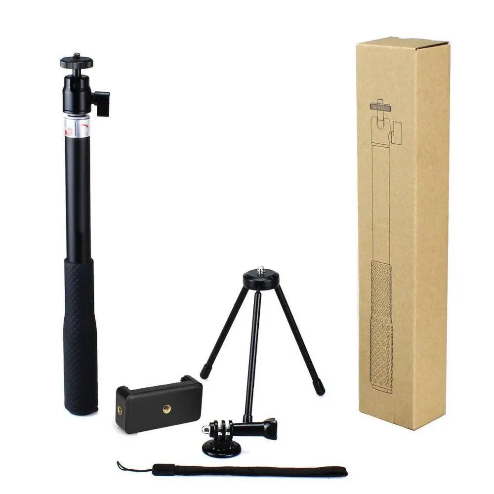 Селфи палка 36 ''ручной выдвижной Полюс с мини-штатив для GoPro HERO 7 6 5 SJCAM Akaso для телефона/DSLRs камеры
