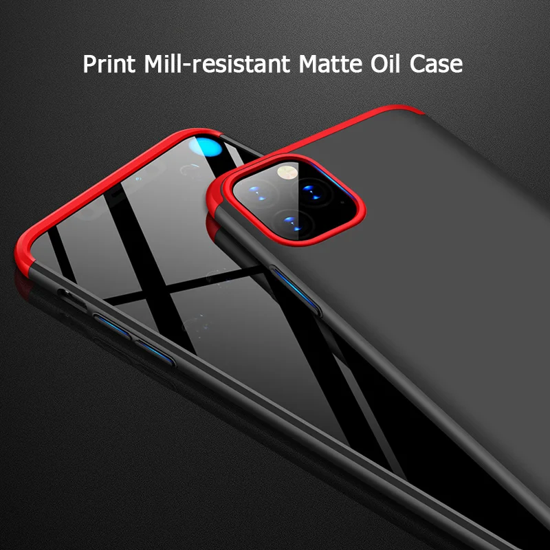Для Apple iPhone 11 Pro Max чехол для телефона Роскошный 360 градусов, ПК матовый защитный противоударный для iPhone 5 6 7 8 Plus X XS XR Max