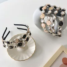 

Elegant Rhinestone Simulation Pearl Hairbands Women Hair Accessories Korean Handmade Luxury Crystal Headband Wedding Ornaments