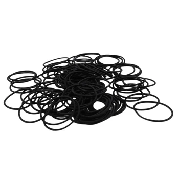 

120 Pcs Black Hair Elastic for Thick and Curly No Metal Hair Ties Value Pack