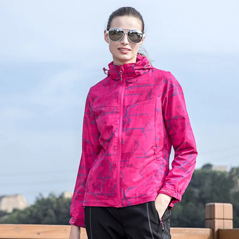 Men Women Quick Dry Hiking Jackets Waterproof Windproof Outdoor Jackets Camping Trekking Climbing Male&Female Jacket Large Size - Цвет: color 02