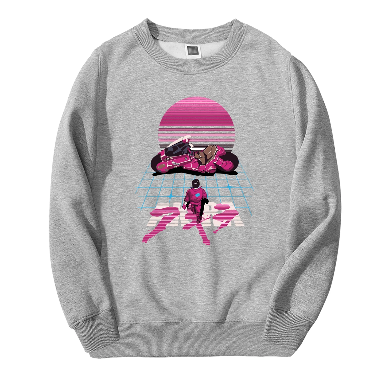 Akira Synthwave японский аниме Толстовка Весна Зима повседневные мужские толстовки спортивный костюм хип-хоп стиль Фитнес модная Толстовка - Цвет: Gray 6
