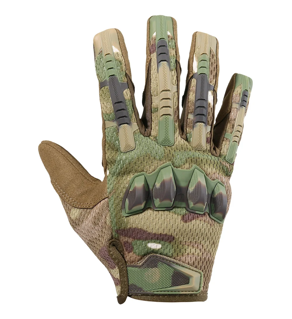 Military Black Glove Tactical Mittens Full Finger Long Gloves Rubber Protect Touch Screen Army SWAT Camo Airsoft Paintball Men mens lined leather gloves