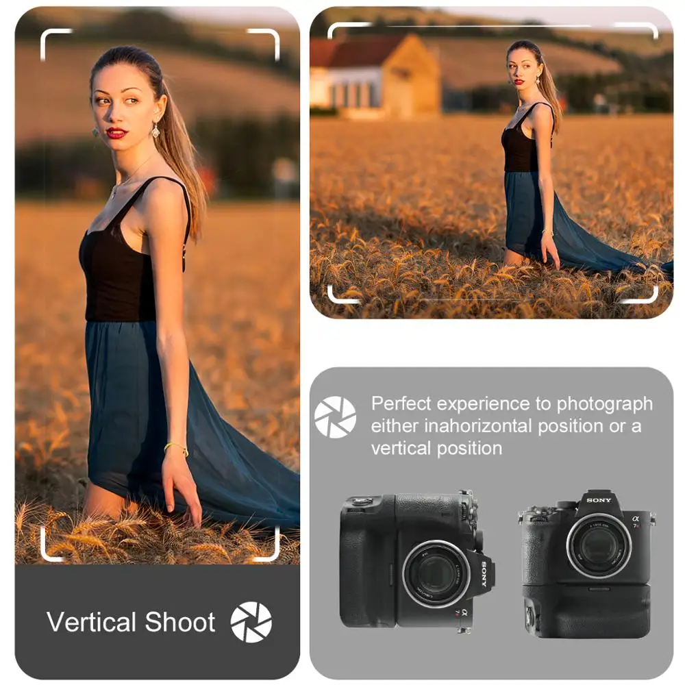 Meike MK-A7R IV Battery Grip For Sony A7RIV A7IV A9II A7SIII A1 Cameras camera battery handle grip