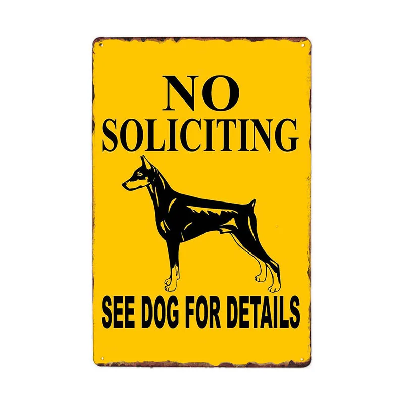 Собаки, не прижимает металлический знак оловянный плакат Предупреждение винтажное декоративное украшение на стену ретро-плакат домашний декор 20x30 см