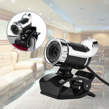 

Webcam 0.3 Megapixel High Definition Camera Web Cam 360 Degree Webcam USB MIC Clip-on for Laptop Desktop Computer Accessory