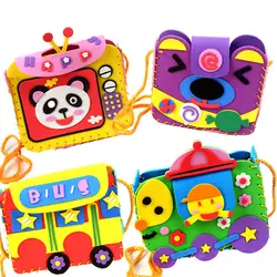 Детские игрушки наклейки детские игрушки для детского сада материал картонная коробка сумки Детские Поделки детский набор поделок