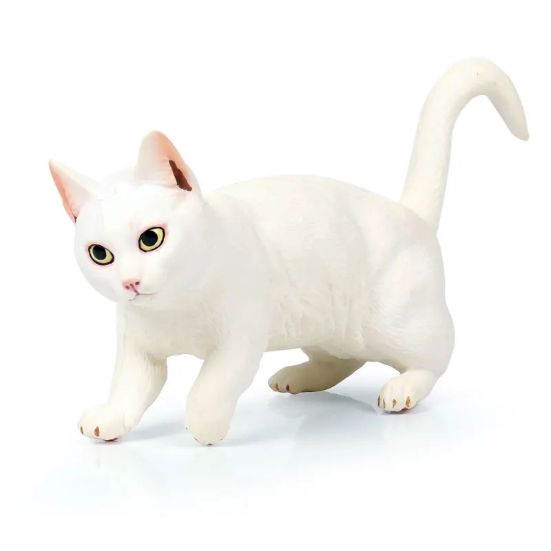 

Children's Simulation solid wild animal cat model large new white Persian cat pet cat model toy ornaments