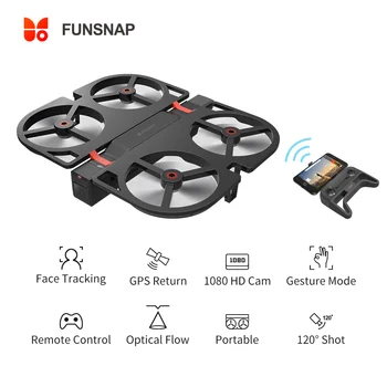 

Funsnap iDol FPV RC Drone 4K GPS Quadrupter Professional Drone Camera HD 1080P AI Gesture For Xiaomi Youpin 4K Camera Drones
