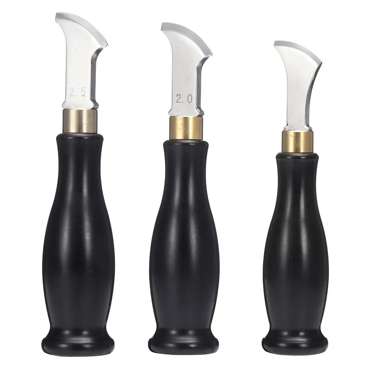 

Wood Handle Leather Edge Creaser Leathercraft Marking Edge Decorate Line Leather Craft Tool Shallow Groove Press Line 3Pcs Set