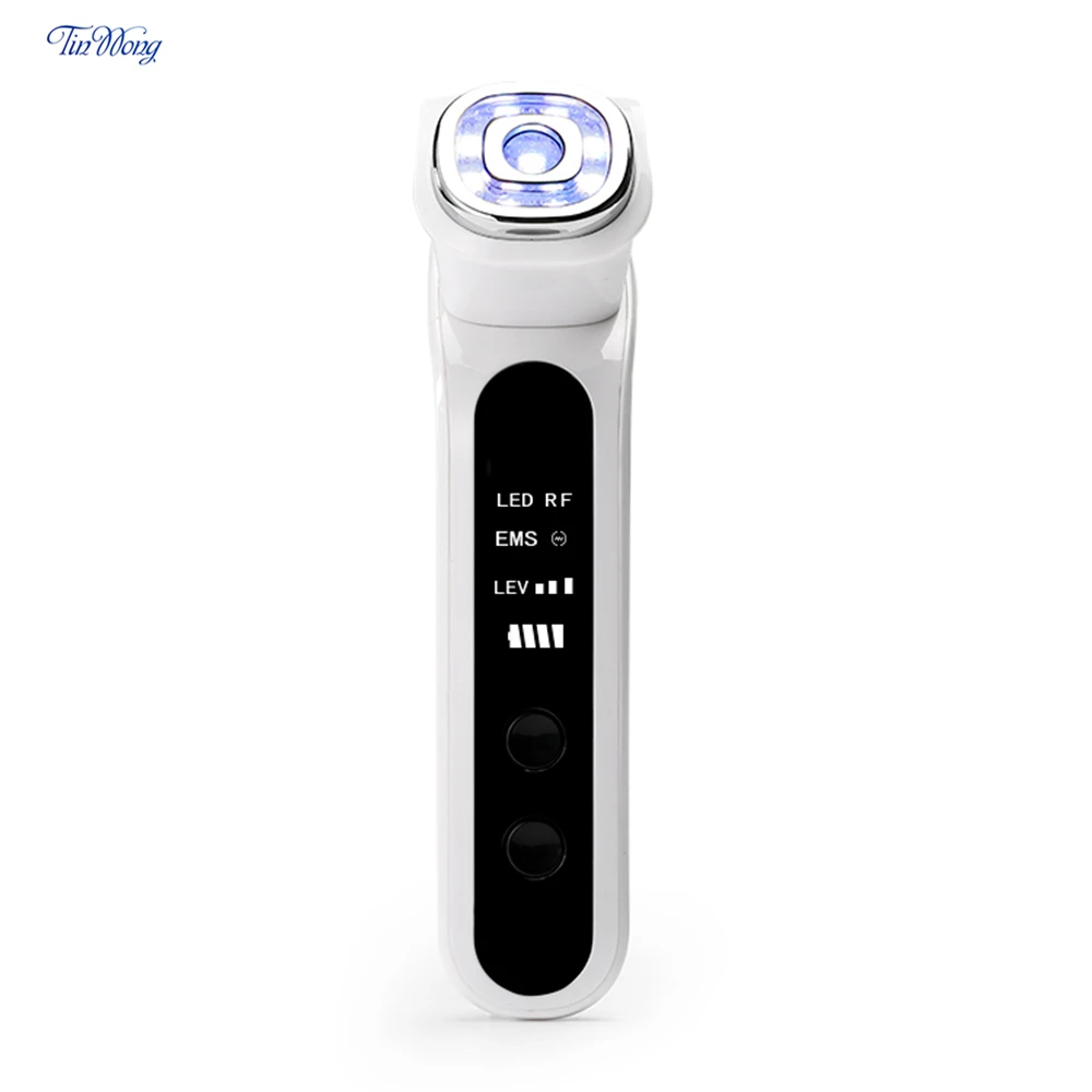 Светодиодный светильник для фотонной терапии Устройство для омоложения кожи вибратор массаж 7 цветов EMS гальванический Лон+/-5 в 1 косметическая машина