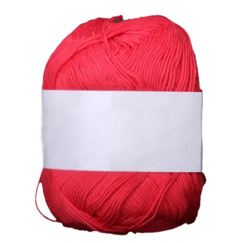 50 г Тенсел бамбуковая хлопковая пряжа для ребенка - Цвет: Watermelon Red