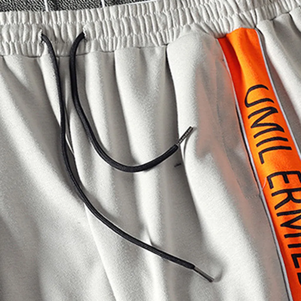 Vogue мужские повседневные модные Свободные Лоскутные карманы для спорта на открытом воздухе брюки длиной до щиколотки