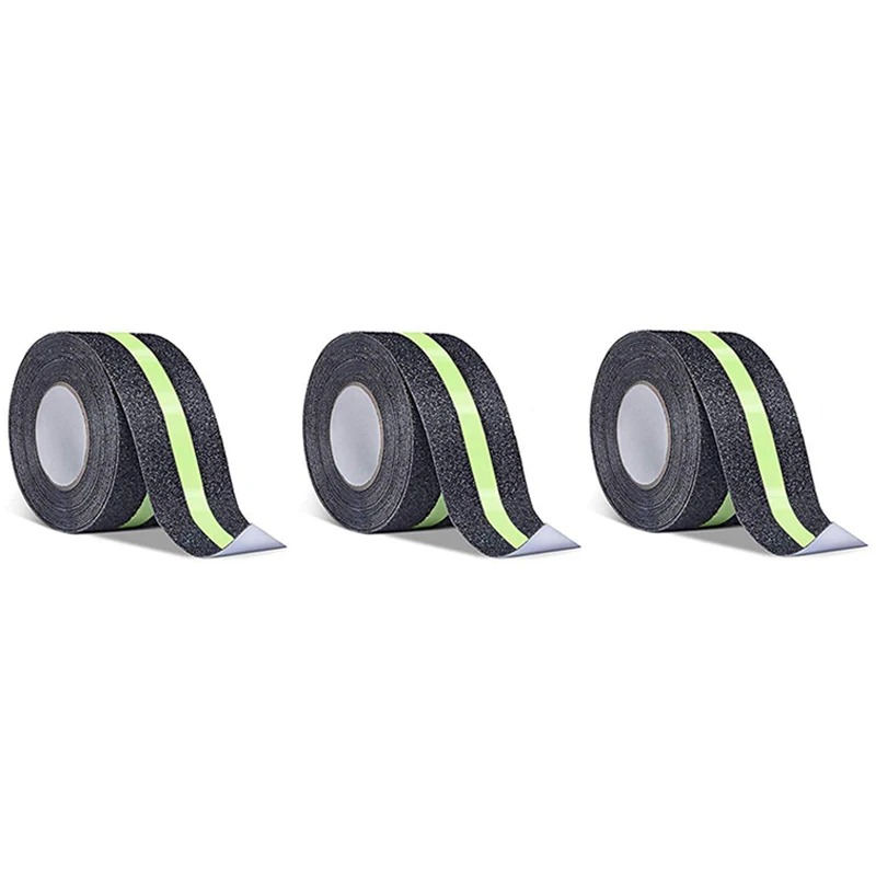 

3Pcs Luminous Tape Non-Slip Tape Luminous Belt Stairs Stairs Floor Tape Indoor and Outdoor Use Size 5 x 500 CM