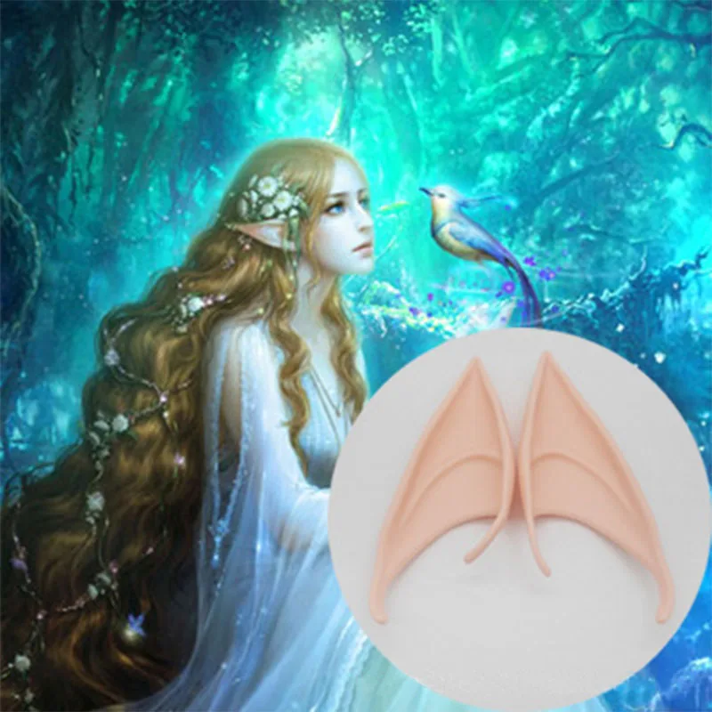 1 Pair Elves Cosplay Ears Angel Simulated Role Prop Soft Latex Fairy Pointed Halloween Holiday Party Accessories Decoration | Дом и сад