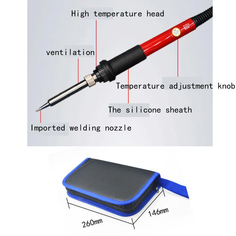Electric Pyrography Soldering Iron Suit 71 Pieces Carving Soldering Iron Hot Printed Pattern Pyrography Electric Soldering Iron