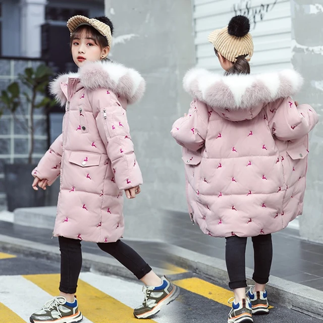 Children's Winter Jacket, Girls Big Collar Coat