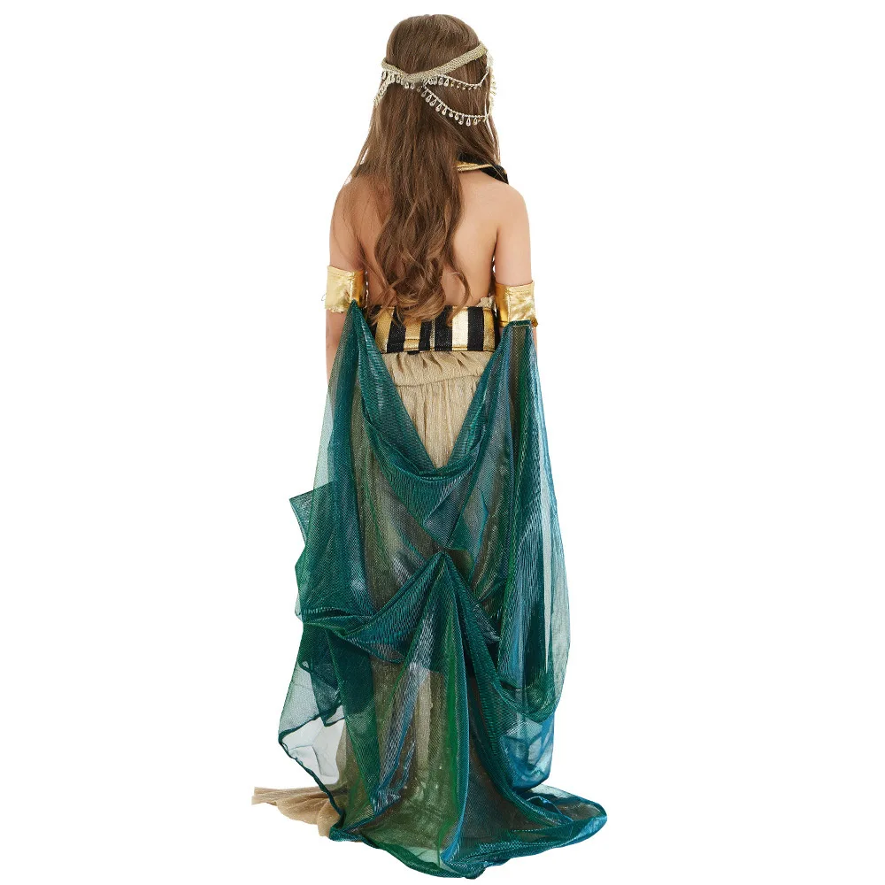Kids Halloween Cosplay Costumes Ancient Egypt Egyptian Pharaoh Cleopatra Dress Cosplay Prince Princess Fancy Carnival Party - Image 3