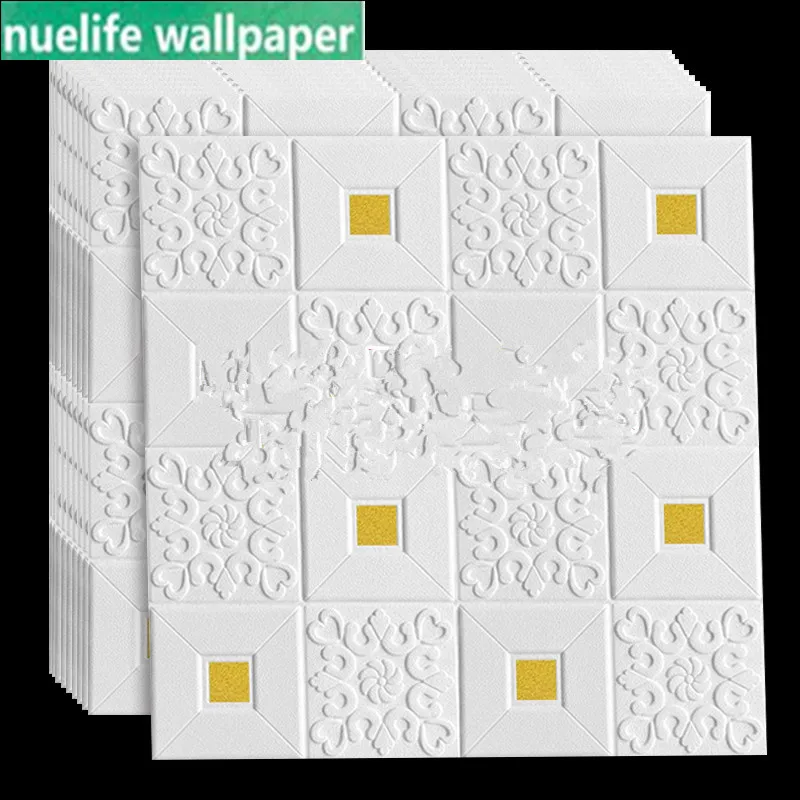 Самоклеящиеся 3D наклейки на стены из пены для спальни, украшения для комнаты, потолочные обои, водонепроницаемые наклейки на стены для детей