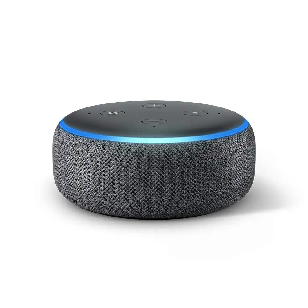 amazon echo smart speaker with alexa voice assistant
