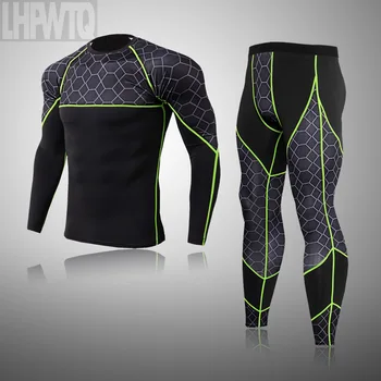 

Brand Men Winter Thermal Underwear Men Long Johns Men Rash Guard Shirt sports Leggings Warm Sport Compression Underwear Thermo