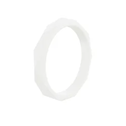 Women's Hypoallergenic Silicone Sports Ring - Flexible, Colorful Rubber Band - 8 (White)