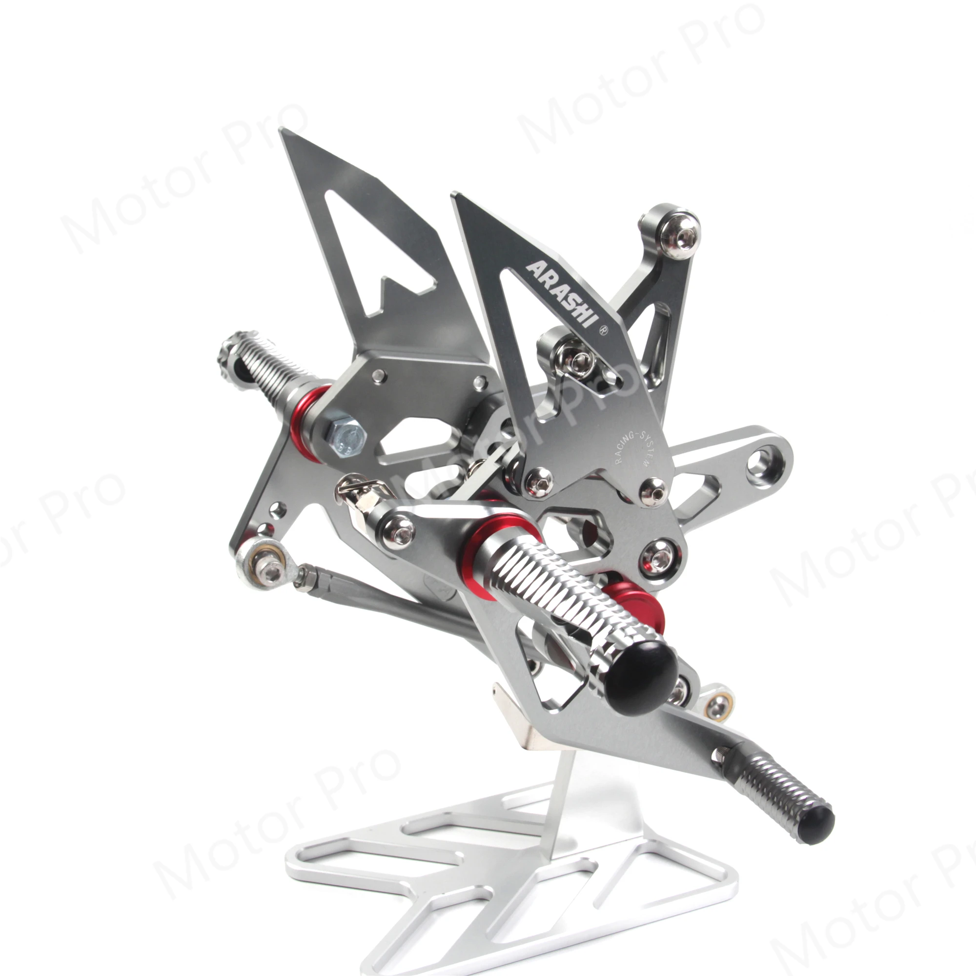 ZX-6R, Регулируемые подножки для KAWASAKI NINJA ZX6R 2007 2008 ZX636 ZX 636, мотоциклетные подножки, подножки, задний набор, педаль серого цвета