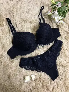

Lace women's set, bra, bra black.