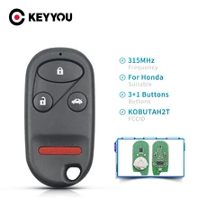 KEYYOU-llave de Control remoto para coche, mando a distancia sin llave, transmisor, 315MHz, 3 botones, KOBUTAH2T, para Honda Accord 1998, 1999, 2000, 2001, 2002