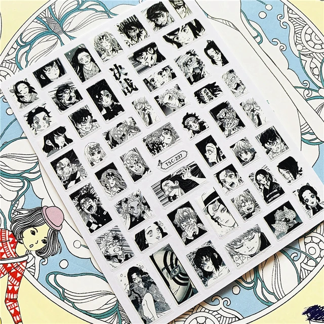 TSC-293 TSC-287 Japanese cartoon anime clown character 3D Back glue Nail Art Stickers Decals Sliders Nail ornament decoration TSC-237