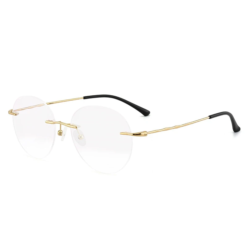 Titanium Alloy Rimless Glasses Frame Men Ultralight Round Eyeglasses Myopia  Prescription Frames For Women Optical Eye Glass|Men's Eyewear Frames| -  AliExpress