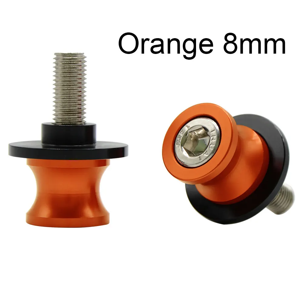 Orange 8mm Мотоцикл Swingarm катушка ползунки качели рычаг Катушки ползунки для Benelli Tornado 2003- Ducati 749 999 Honda CBR1000RR CBR600RR - Цвет: Orange 8mm