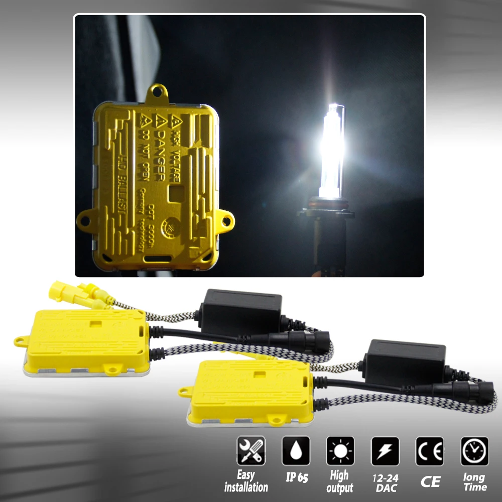 2 шт. Hid Xenon балласт 55 Вт AC блок электронный балласт зажигания цифровой тонкий Hid балласт для HID комплект ксенон H7 H4 H1 H3 H11 12 В