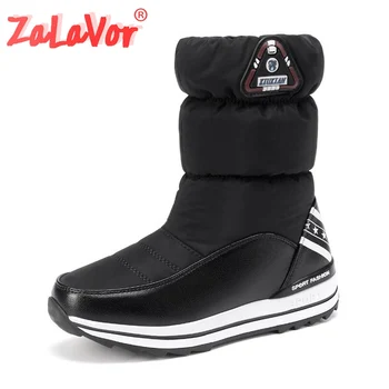 

ZALAVOR Ladies Small Size 31-42 White Boots Warm Winter Snow Boots Daily Fashion Simple Ankle Boots Casual Classics Footwear