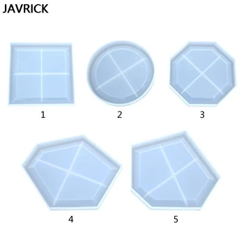 

DIY Crystal Epoxy Resin Irregular Geometry Coaster Mold Handmade Mirror Surface Table Mold
